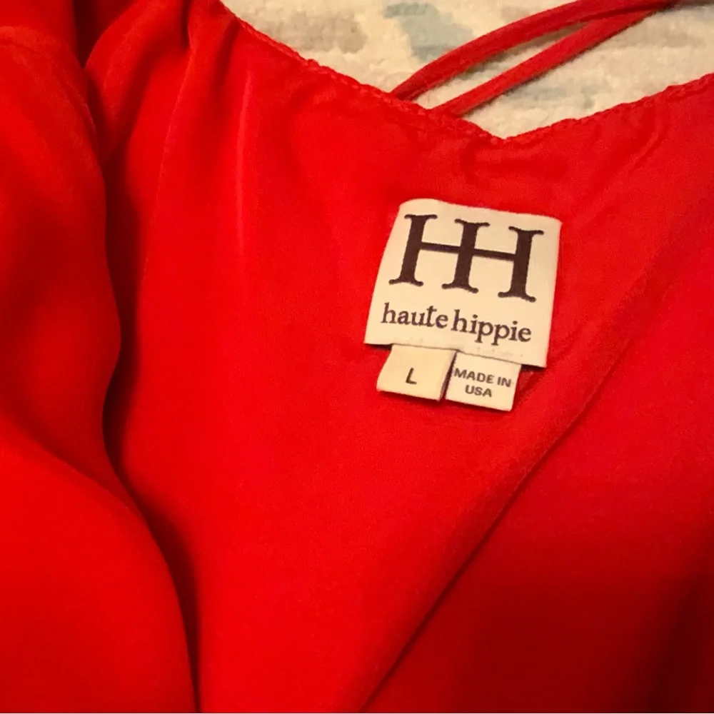 Haute Hippie Red STUNNING VNECK Dress - Picture 8 of 10